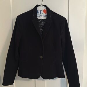 Zara Blazer with elbow patches, navy blue size large